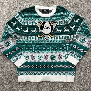 Anaheim Ducks Violent Gentlemen holiday sweater ugly men’s medium hockey